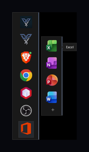 DPX AppDock - Icon labels on hover